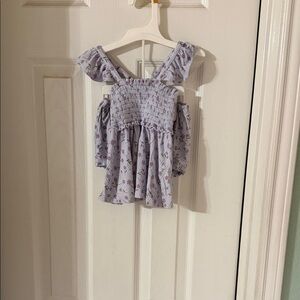 Bamboo Posh Peanut Lavender Floral Kids Matching Set